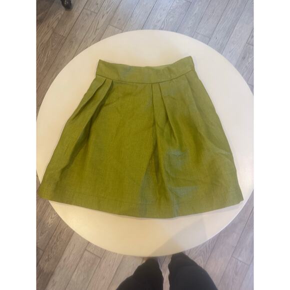 Sportmax Defilé Max Mara $595 Made in Italy Green Pleated Skirt Luxury Size 4 - Picture 5 of 8